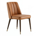 Chaise de salle à manger 50 x 60 x 85 cm en similicuir camel style contemporain