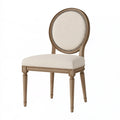 Chaise de salle à manger 50 x 55 x 97 cm en bois beige tissu style classique capitonné